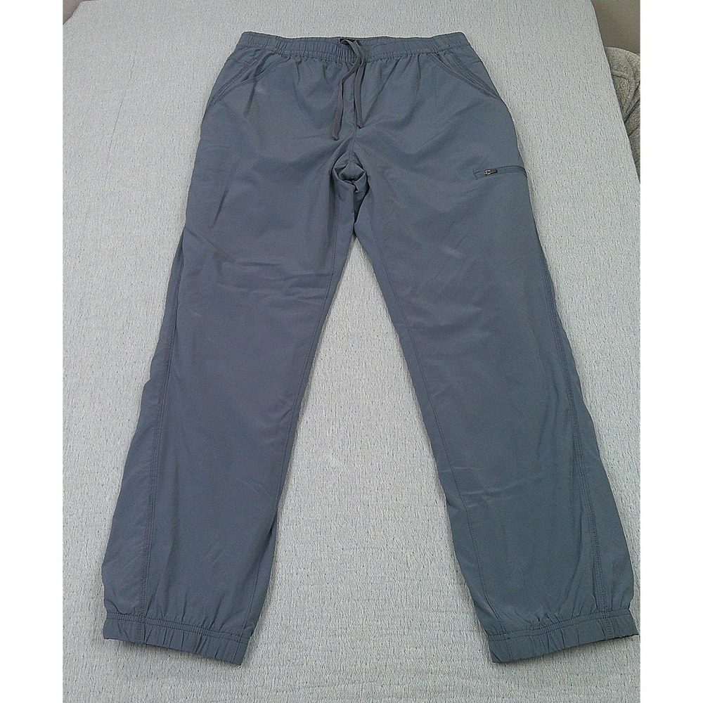 Eddie Bauer Fleece Lined Nylon Hiking‎ Pants Women's Size 12 Drawstring Blue
